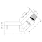 World Wide Fittings Hose Barb to Male O-Ring Boss Adjustable 45 DegreeElbow 4603X06X04 - alternate 2